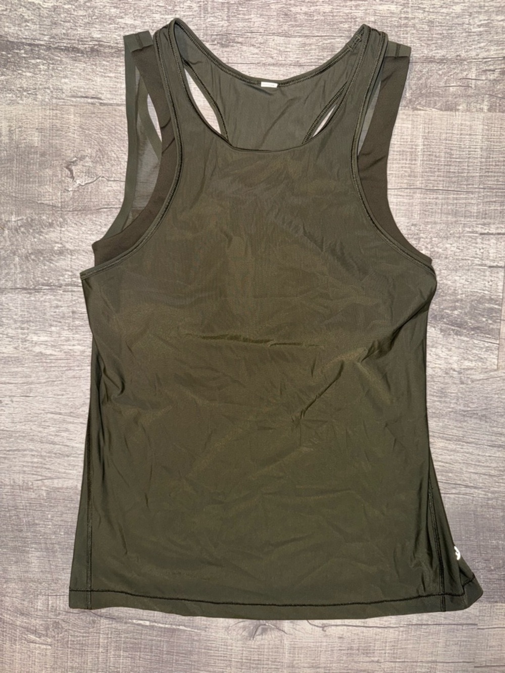 Lululemon Forest Green Racerback Tank Top Built-In Sports Bra XS/S